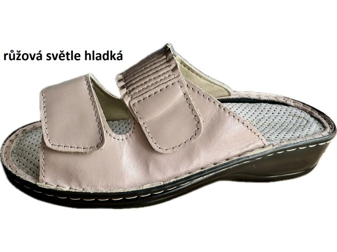 růžová hodně světle hladká