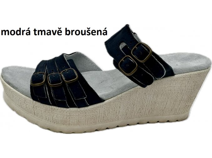modrá tmavě broušená