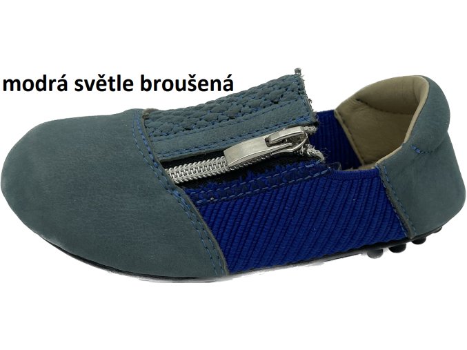 modrá světle broušená