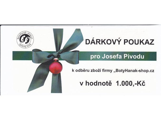 Dárkový poukaz 1000