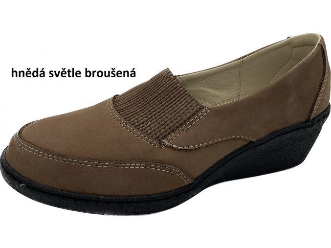 hnědá světle broušená