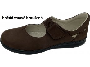 hnědá tmavě broušená