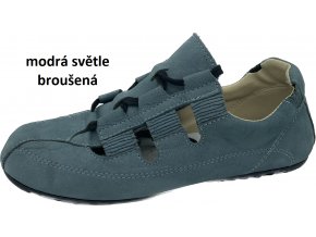 modrá světle broušená