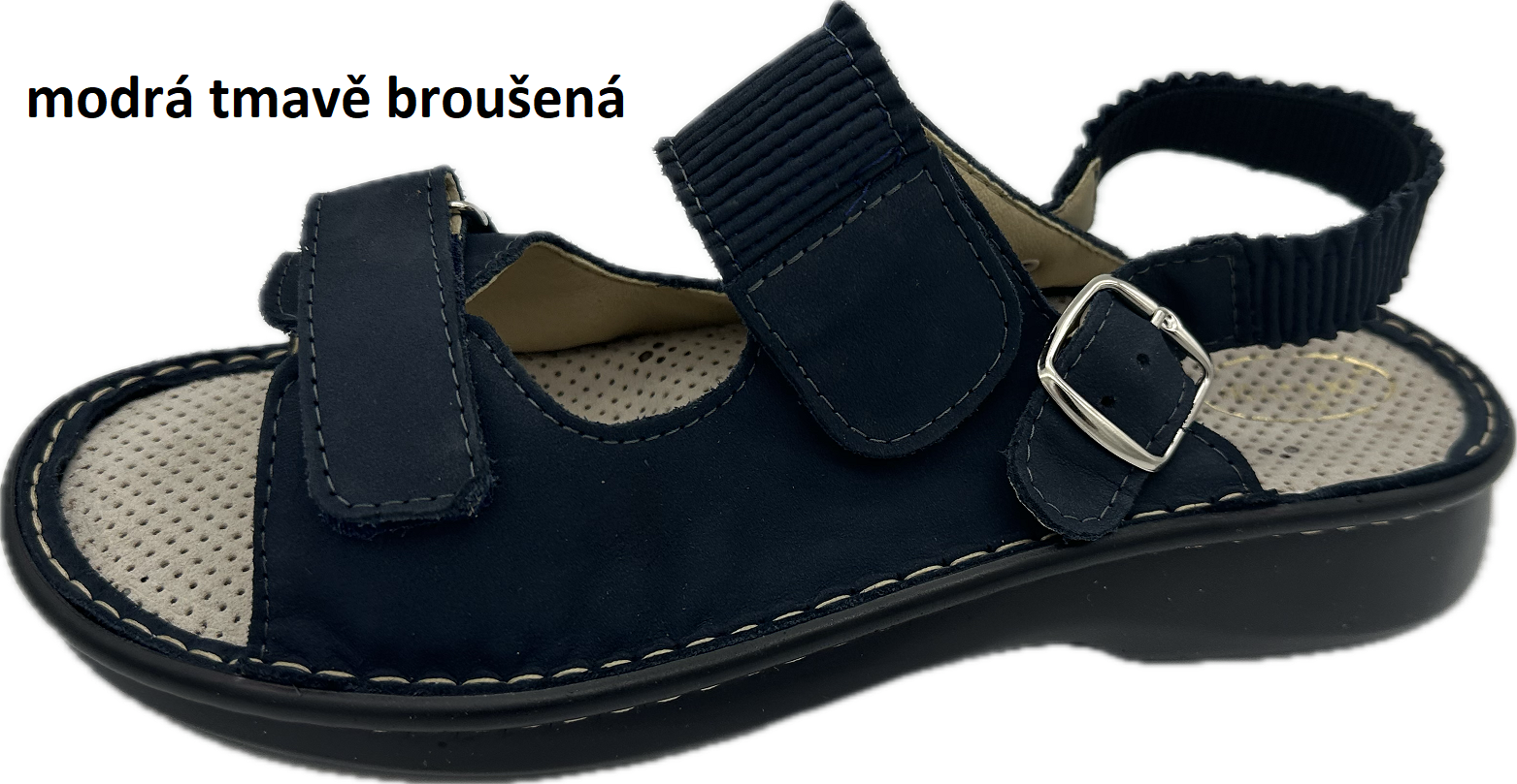 Boty Hanák vzor 418 P - černá podešev Barva usně: modrá tmavě broušená, Velikosti obuvi: 42