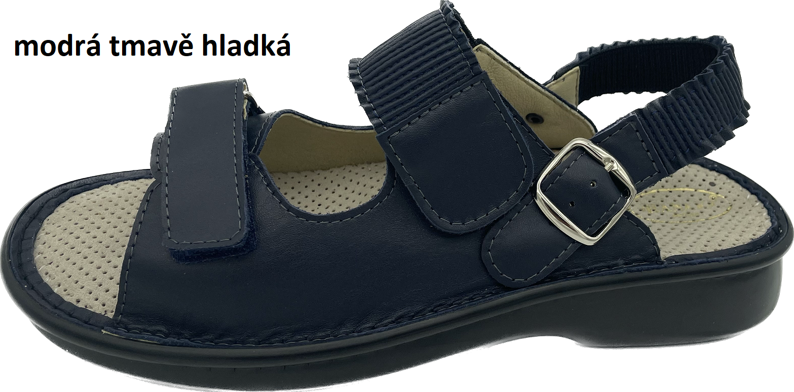 Boty Hanák vzor 418 P - černá podešev Barva usně: modrá tmavě hladká, Velikosti obuvi: 42