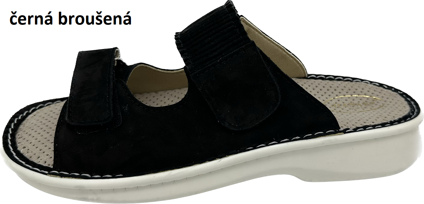 Boty Hanák vzor 418 - bílá podešev Barva usně: černá broušená, Velikosti obuvi: 42