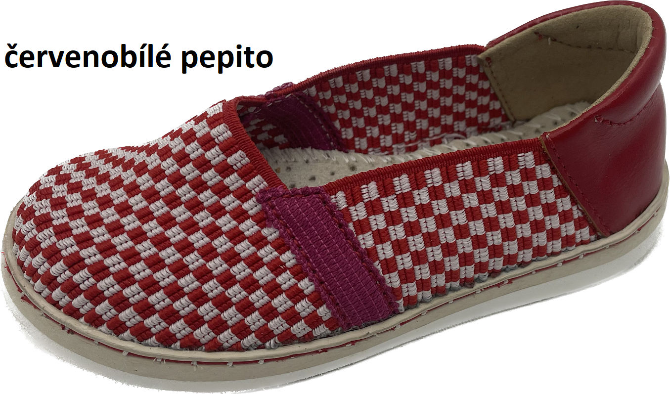 Boty Hanák dětská domácí obuv Pepa Velikost obuvi: 30, Useň: červenobílá pepito