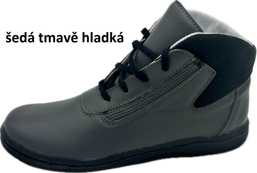 Boty Hanák Active kotníčková pánská - SKLADEM Barva usně: šedá hladká, Velikosti obuvi: 43