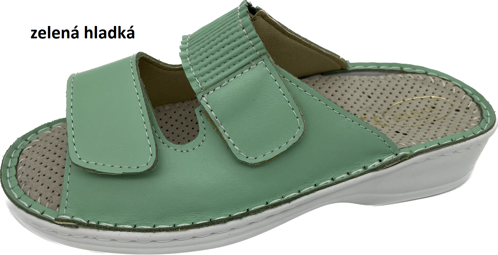 Boty Hanák vzor 304 - bílá podešev Barva usně: zelená hladká, Velikosti obuvi: 35
