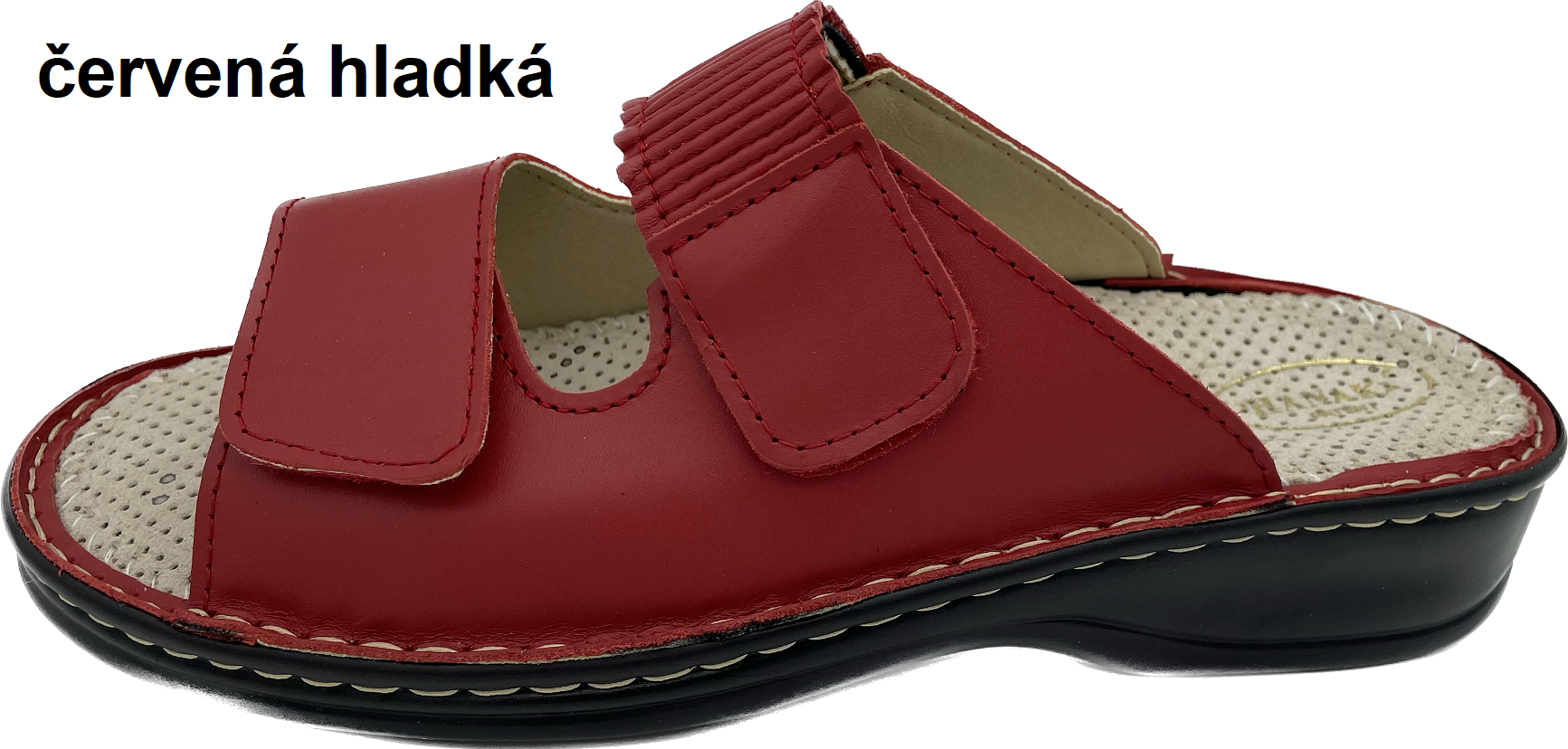 Boty Hanák vzor 304 - černá podešev Barva usně: červená hladká, Velikosti obuvi: 39