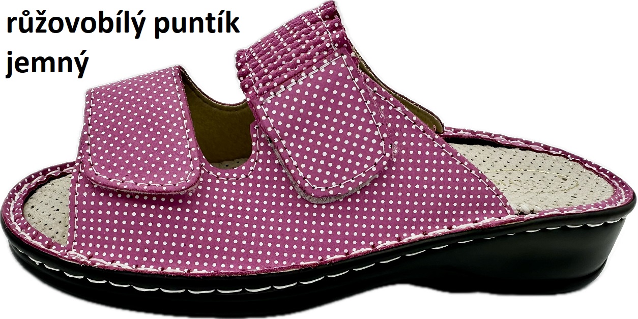 Boty Hanák vzor 304 - černá podešev Barva usně: růžovobílý puntík jemný, Velikosti obuvi: 35