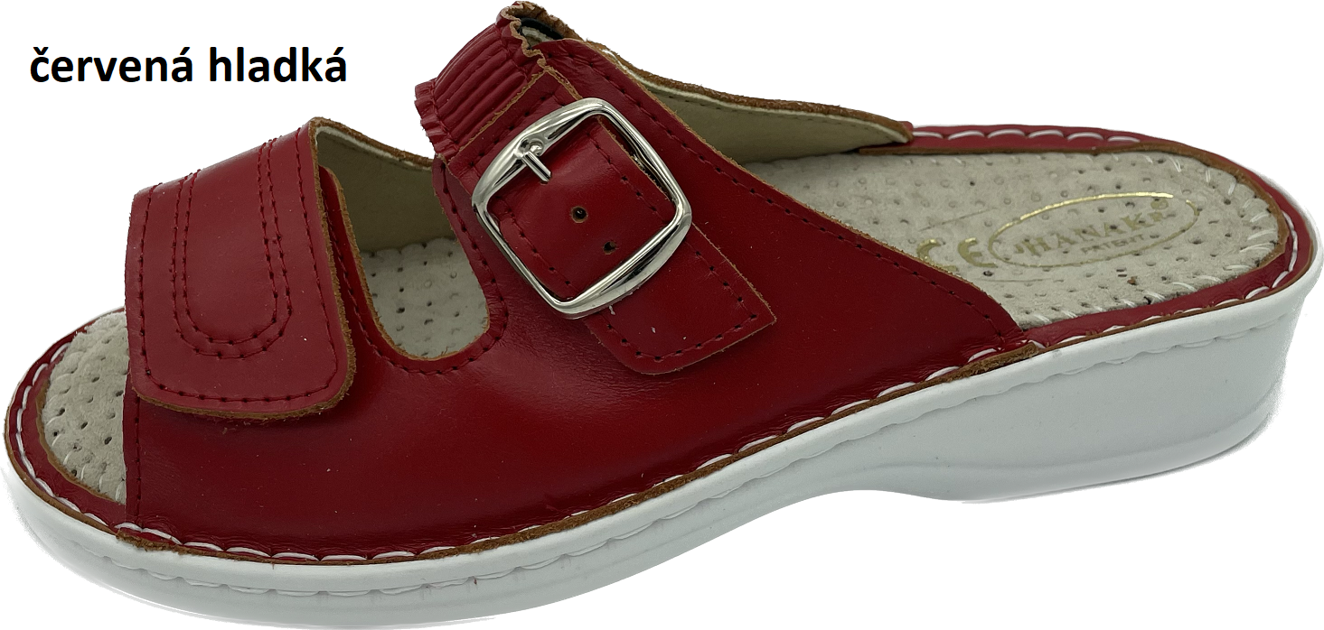 Boty Hanák vzor 305 - bílá podešev Barva usně: červená hladká, Velikosti obuvi: 39