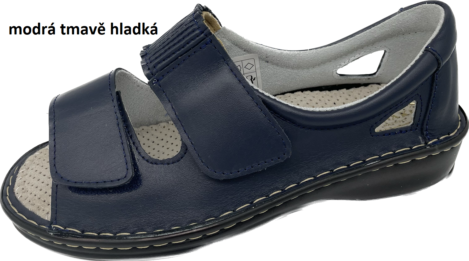 Boty Hanák vzor 306 - černá podešev Barva usně: modrá tmavě hladká, Velikosti obuvi: 35