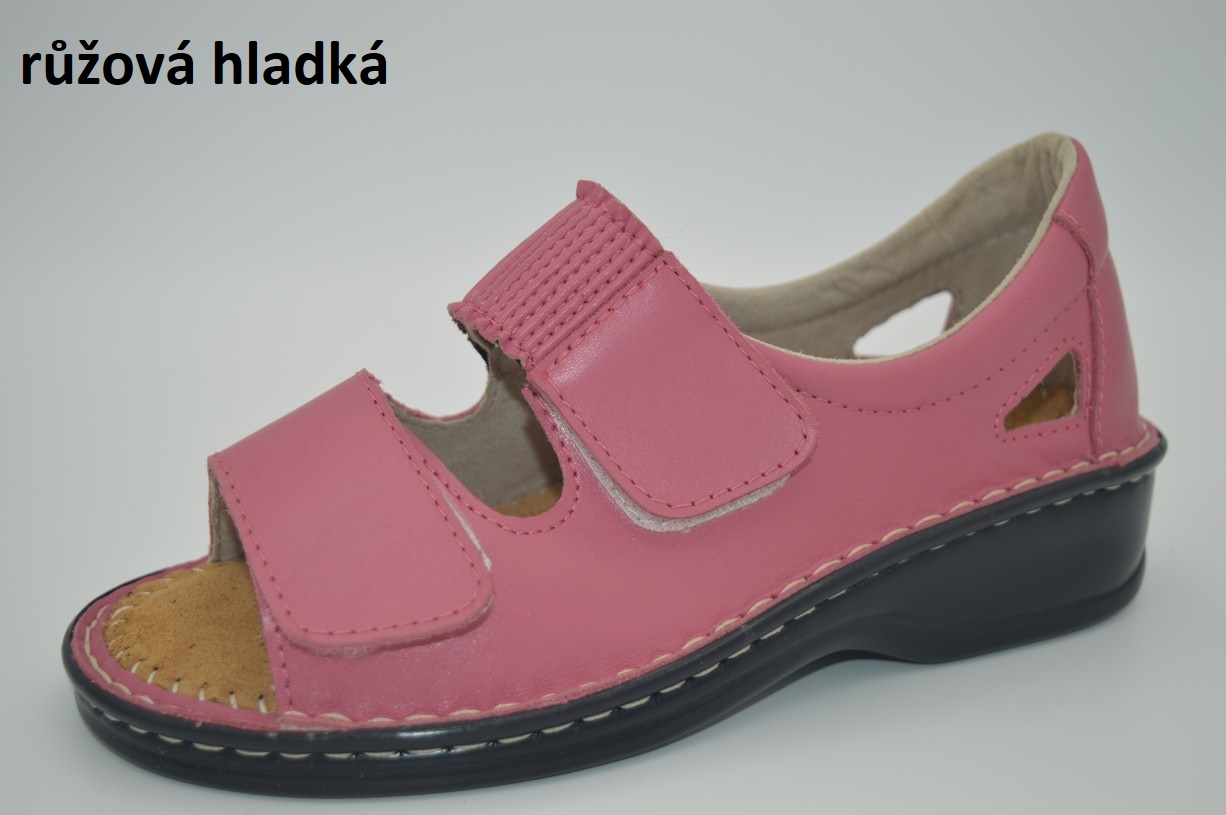 Boty Hanák vzor 306 - černá podešev Barva usně: růžová hladká, Velikosti obuvi: 36