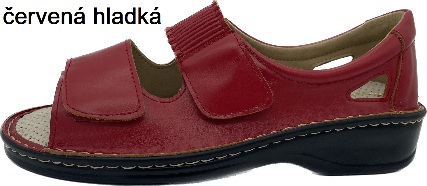 Boty Hanák vzor 306 - černá podešev Barva usně: červená hladká, Velikosti obuvi: 35
