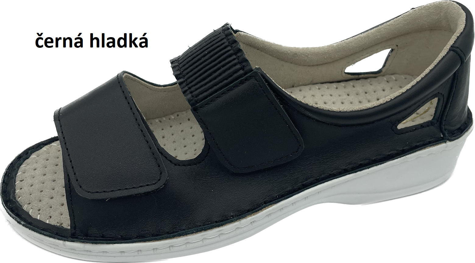 Boty Hanák vzor 306 - bílá podešev Barva usně: černá hladká, Velikosti obuvi: 35