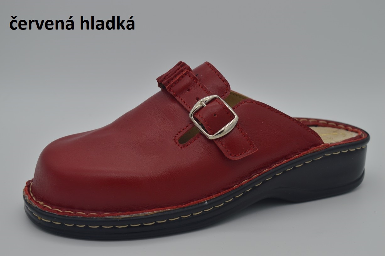 Boty Hanák vzor 308 - černá podešev Barva usně: červená hladká, Velikosti obuvi: 39