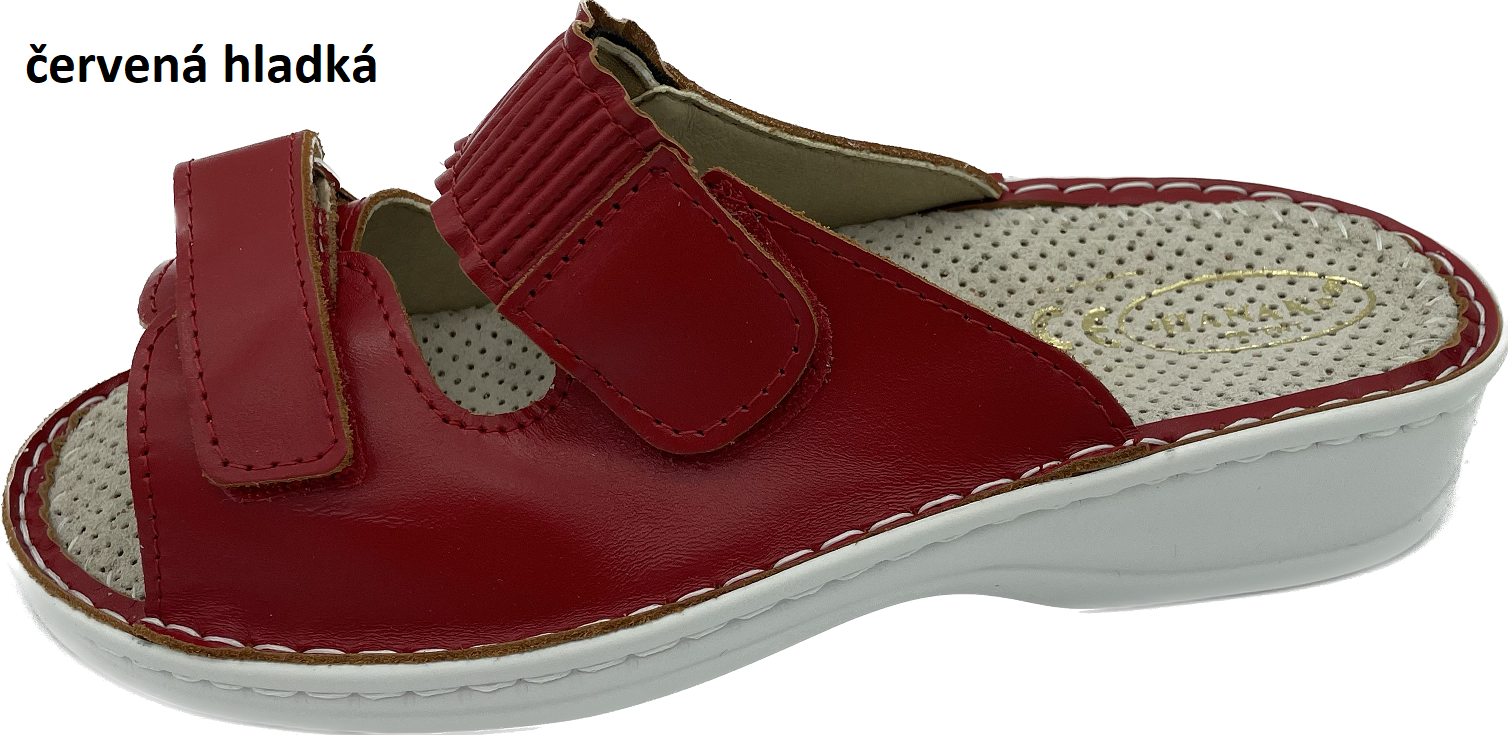 Boty Hanák vzor 318 - bílá podešev Barva usně: červená hladká, Velikosti obuvi: 35