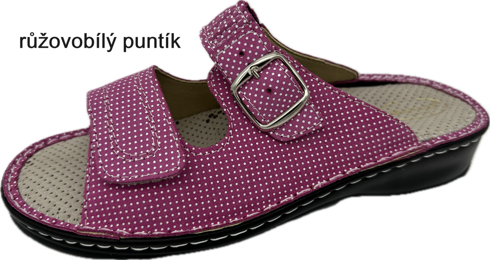 Boty Hanák vzor 305 - černá podešev Barva usně: růžovobílý puntík jemný, Velikosti obuvi: 35