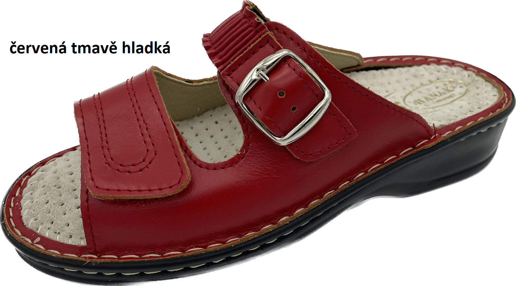 Boty Hanák vzor 305 - černá podešev Barva usně: červená hladká, Velikosti obuvi: 36