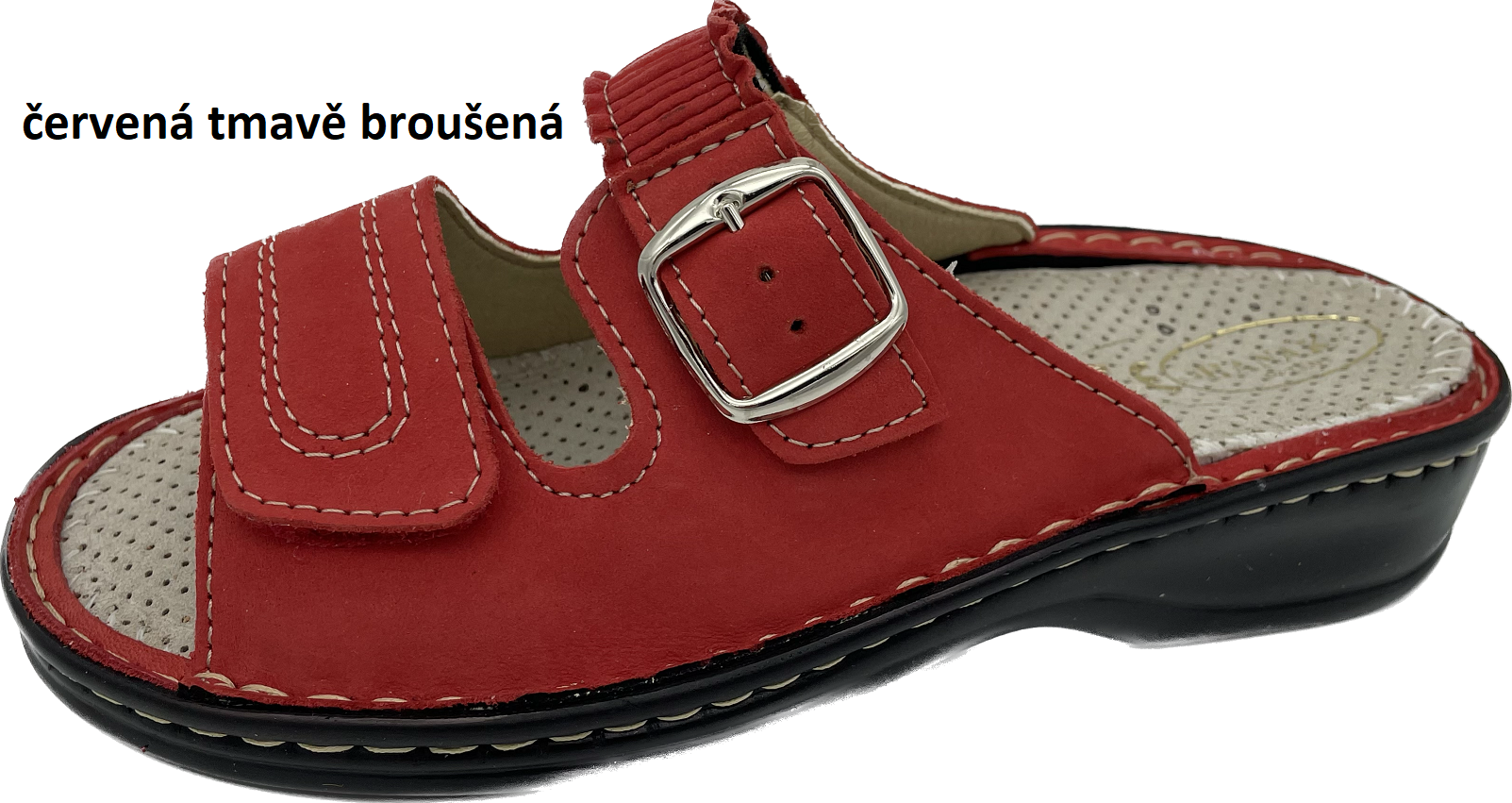 Boty Hanák vzor 305 - černá podešev Barva usně: červená tmavě broušená, Velikosti obuvi: 36