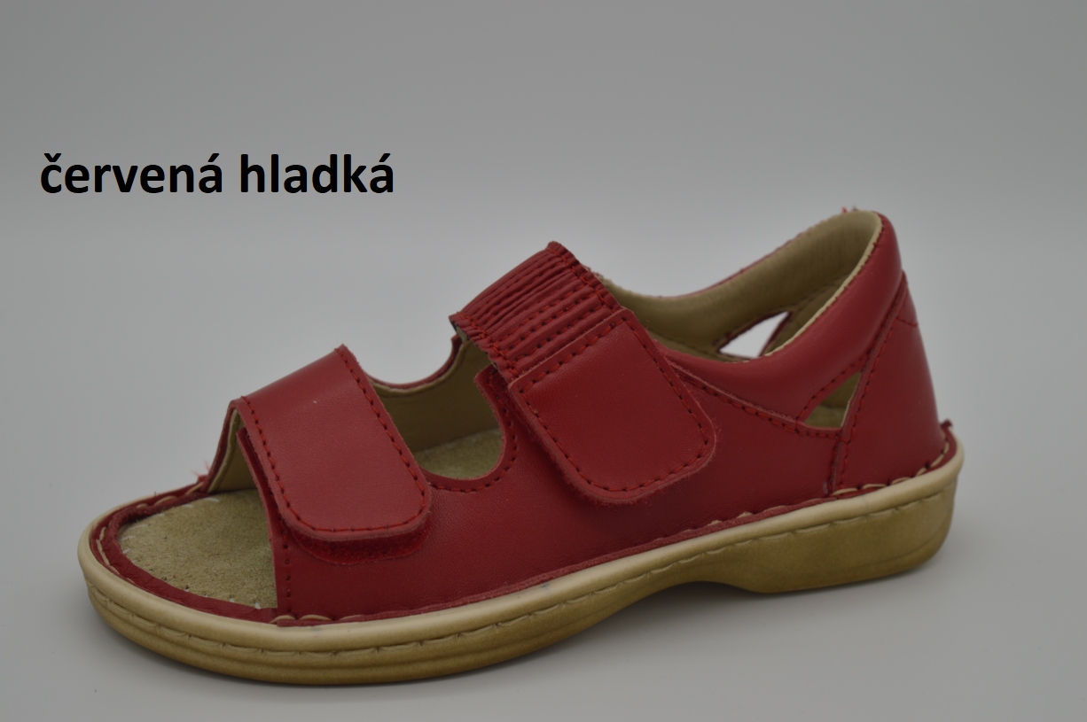 Boty Hanák vzor 206 - béžová podešev Barva usně: červená hladká, Velikosti obuvi: 29