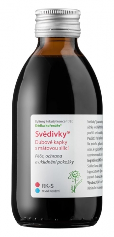 Svědivky - dubové kapky s mátovou silicí RK-S Obsah ml: 200