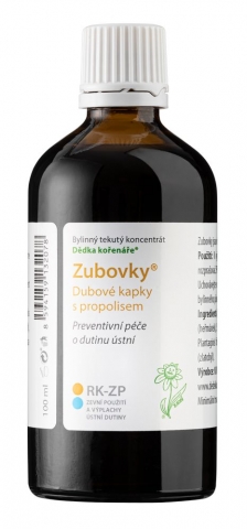 Zubovky dubové kapky s propolisem RK-ZP Obsah ml: 100