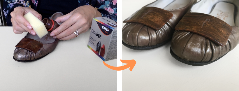 Jak doma nabarvit letní balerínky | Bronzová barva na boty Bronze 409
