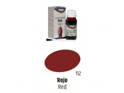 Červená Barva na semiš Suede:Nubuck Dye TRG Red 112