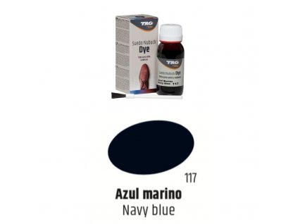 Tmavě Modrá Barva na semiš Suede:Nubuck Dye TRG Navy Blue 117 tmave modra barva na semis
