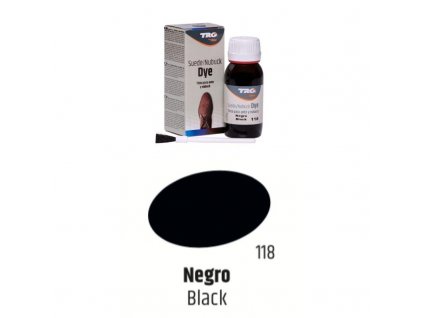 Černá Barva na semiš Suede:Nubuck Dye TRG Black 116 cerna barva na semis