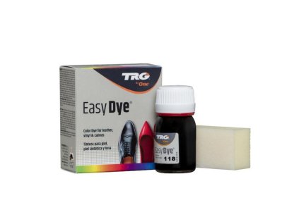 Černá Barva na kůži Easy Dye TRG Black 118 cerna obuvnicka barva na boty cerna barva na kozene boty obuv nabarvit boty na cerno