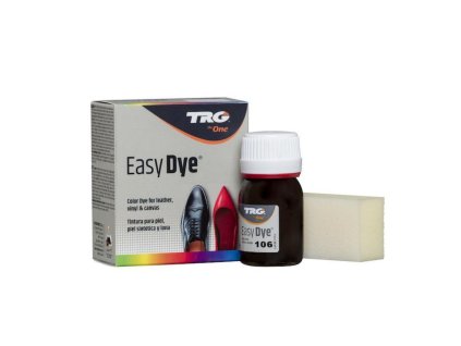 Hnědá Barva na kůži Easy Dye TRG Dark Brown 106 velmi tmava hneda barva na boty