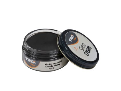 Šedý Krém na boty Shoe Cream TRG Dark Gray 115 tmave sedy krem na obuv kozene boty renovace oprava sedych bot