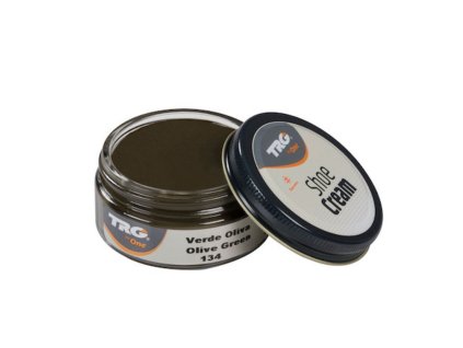 Zelený Krém na boty Shoe Cream TRG Olive Green 134 zeleny krem na kozenou obuv renovace obnova zelenych bot olivove zelena