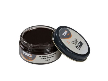 Hnědý Krém na boty Shoe Cream Dark Brown 106 tmave hnedy krem na obuv hnedy krem na hnede kozene boty