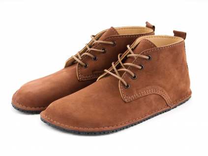 Barefoot kotníkové boty Milagro Premium - rezavé