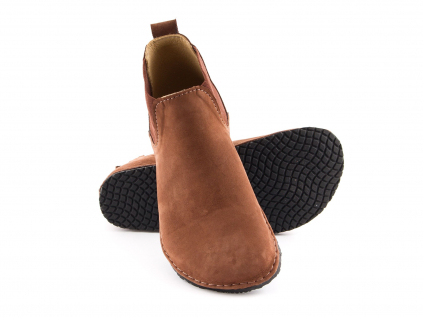 Barefoot kotníkové boty Chelsea - rezavé