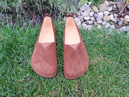Barefoot mokasíny Fuego s gumičkou - rezavé