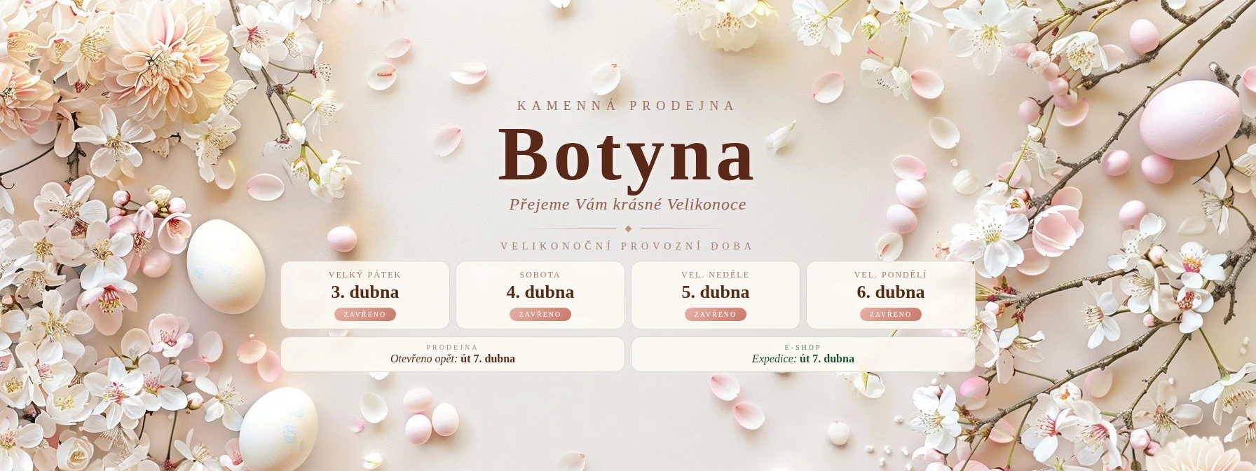 Velikonoce s provozní dobou