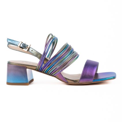 Dámské extravagantní barevné sandály na podpatku Epica