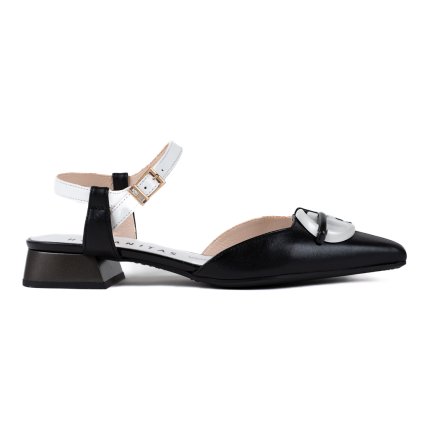 Dámské elegantní černobílé otevřené lodičky Hispanitas