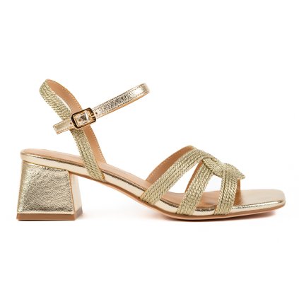 Dámské zlaté elegantní sandály Regarde le Ciel