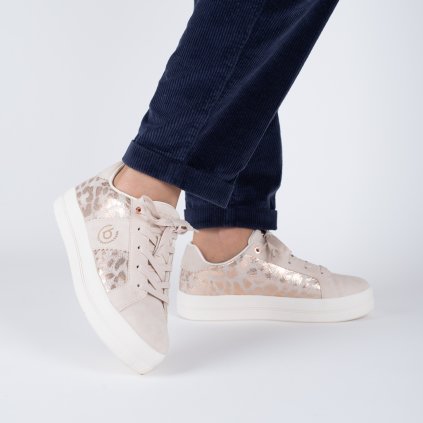 Dámské módní tenisky Bugatti 3490 rose metalics 9