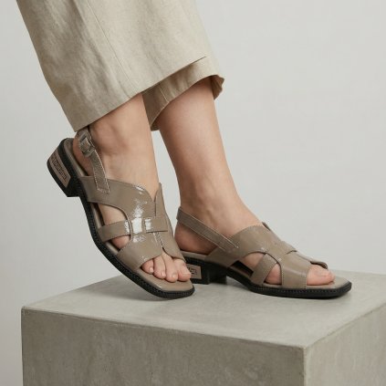 Dámské šedé kožené sandály Letizia 7