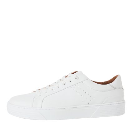 Pánské bílé kožené tenisky Marco Tozzi