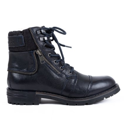 Pánské modré kotníčkové boty Bugatti