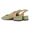 Dámské zelené elegantní lodičky s otevřenou patou 3