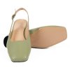 Dámské zelené elegantní lodičky s otevřenou patou 4